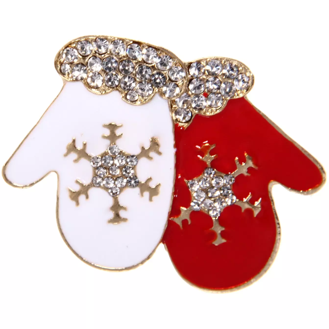 Брошь Новогодняя Коллекция Чудесные варежки 3,5х4,5 см 545-236