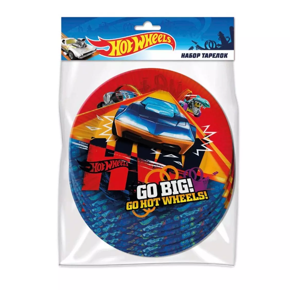 Набор бумажных тарелок-1 Hot Wheels, 6 шт d 180 мм 292784