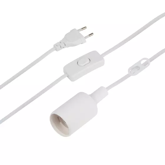 Патрон Е27 со шнуром выключателем и вилкой 5м ЭРА Б0064206