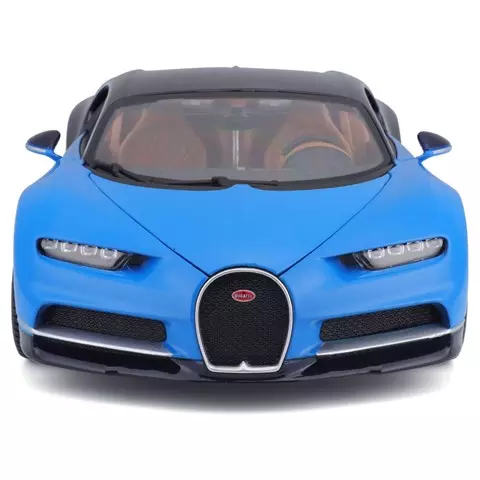 Машинка die-cast Bugatti Chiron Bburago 1:18, открывающ. двери, синяя 18-11040BU