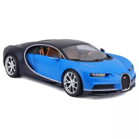 Машинка die-cast Bugatti Chiron Bburago 1:18, открывающ. двери, синяя 18-11040BU