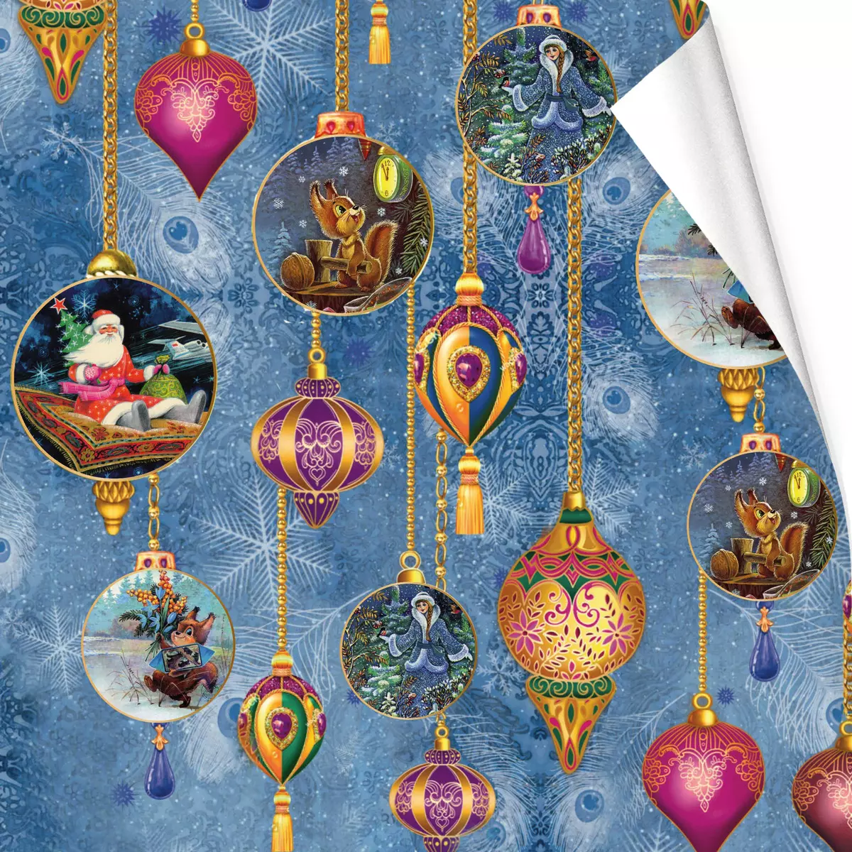 Бумага упаковочная 50х70 см Любимые игрушки детства! 214-526