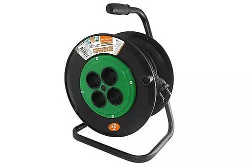 Удлинитель на катушке TDM 4 розетки с заземлением ПВС 30м 2200Вт SQ1307-0512