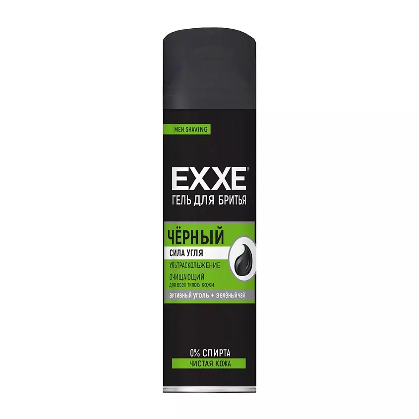 Гель для бритья EXXE Черный для всех типов кожи 200мл