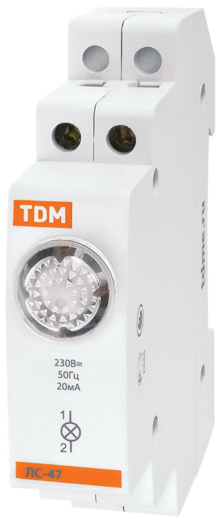 SQ0214-0010 Лампа сигнальная ЛС-47 желтая (LED) AC/DC TDM