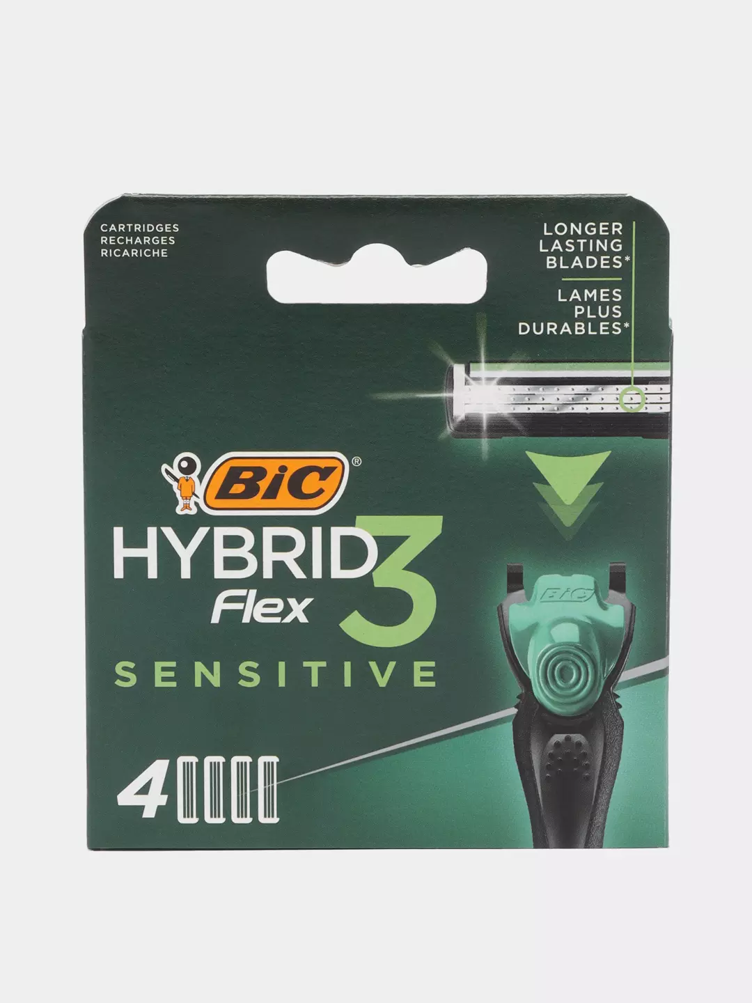 Сменные кассеты для бритья BIC Hybrid 3 Flex Sensitive, 4 шт