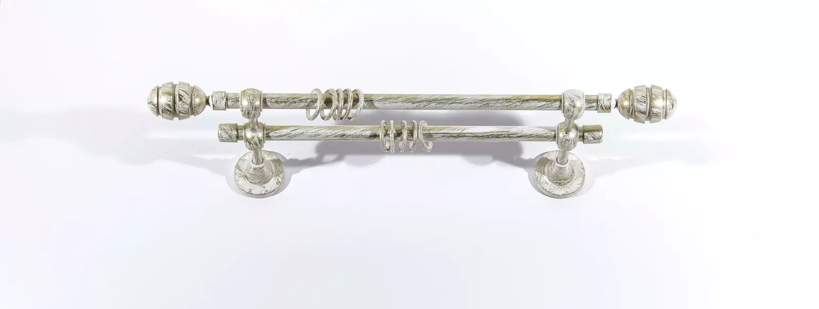 Карниз кованый d16 мм 200 см 2-ый труба/труба + орех сл кость