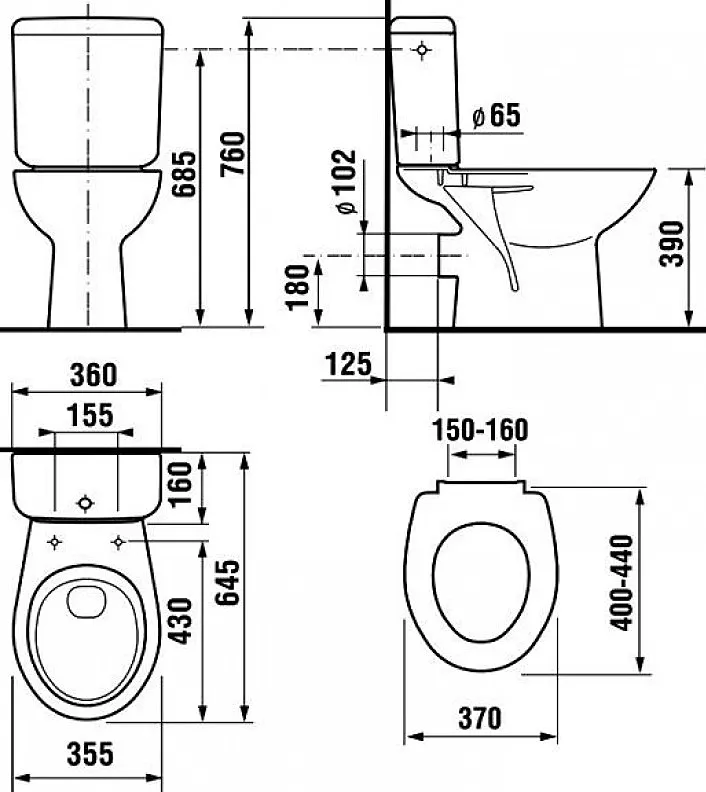 Унитаз  Jika Zeta. гор/вып, ниж/подв 8.2539.6.000.242.9+сид. Термопл. 8.9327.2.000.063.1
