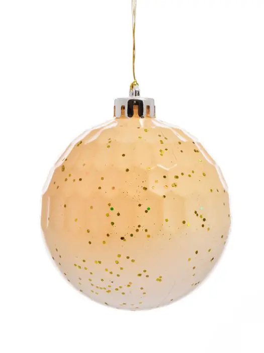 Елочный шар Градиент желтый, пластик, 8x8x8 см, 89168