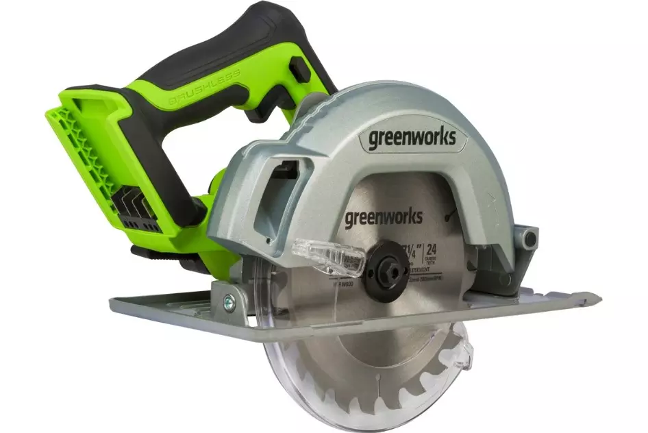 Аккумуляторная циркулярная пила бесщеточная Greenworks GD24CS без АКБ и ЗУ