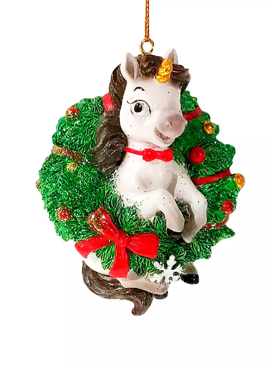 Новогоднее подвесное украшение из полирезины / 5*8,5*6,5см 95524