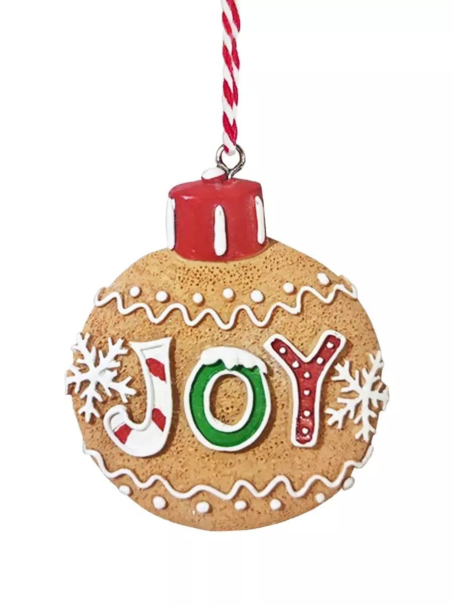 Новогоднее подвесное украшение из полирезины / 6x5,5x1,5см 94576