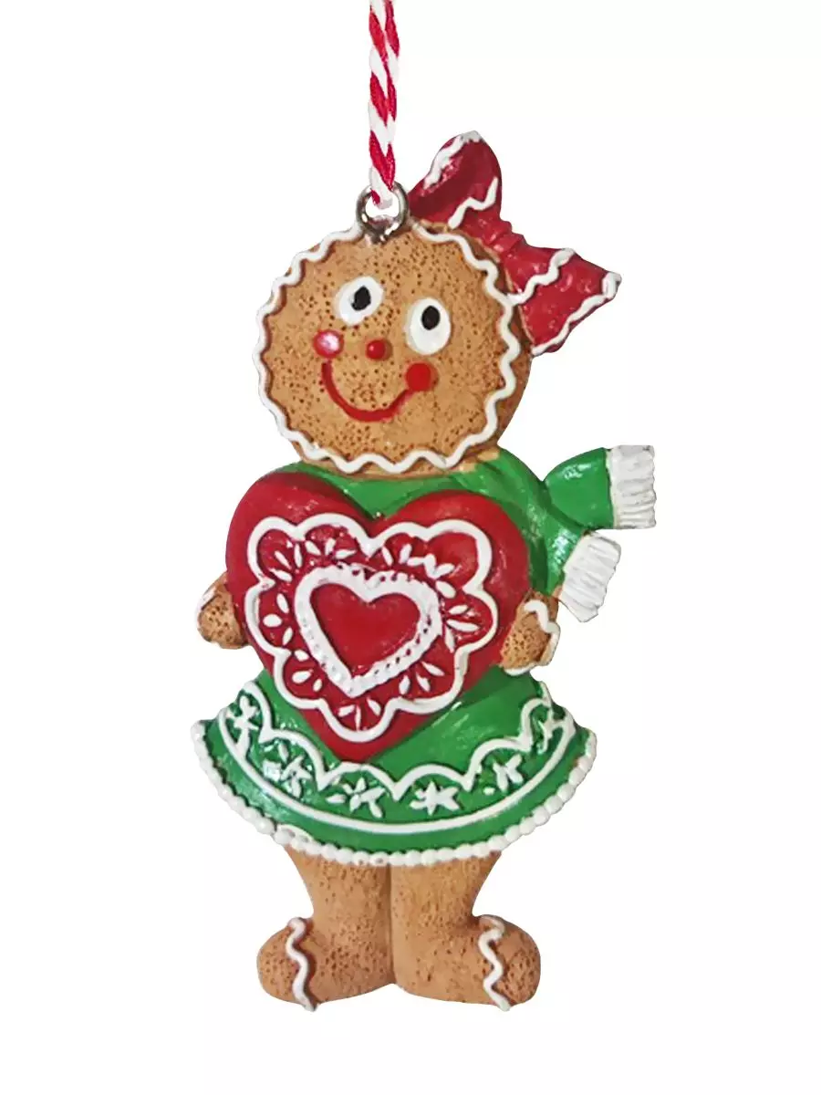 Новогоднее подвесное украшение из полирезины / 8,5x4x1,3см 94577