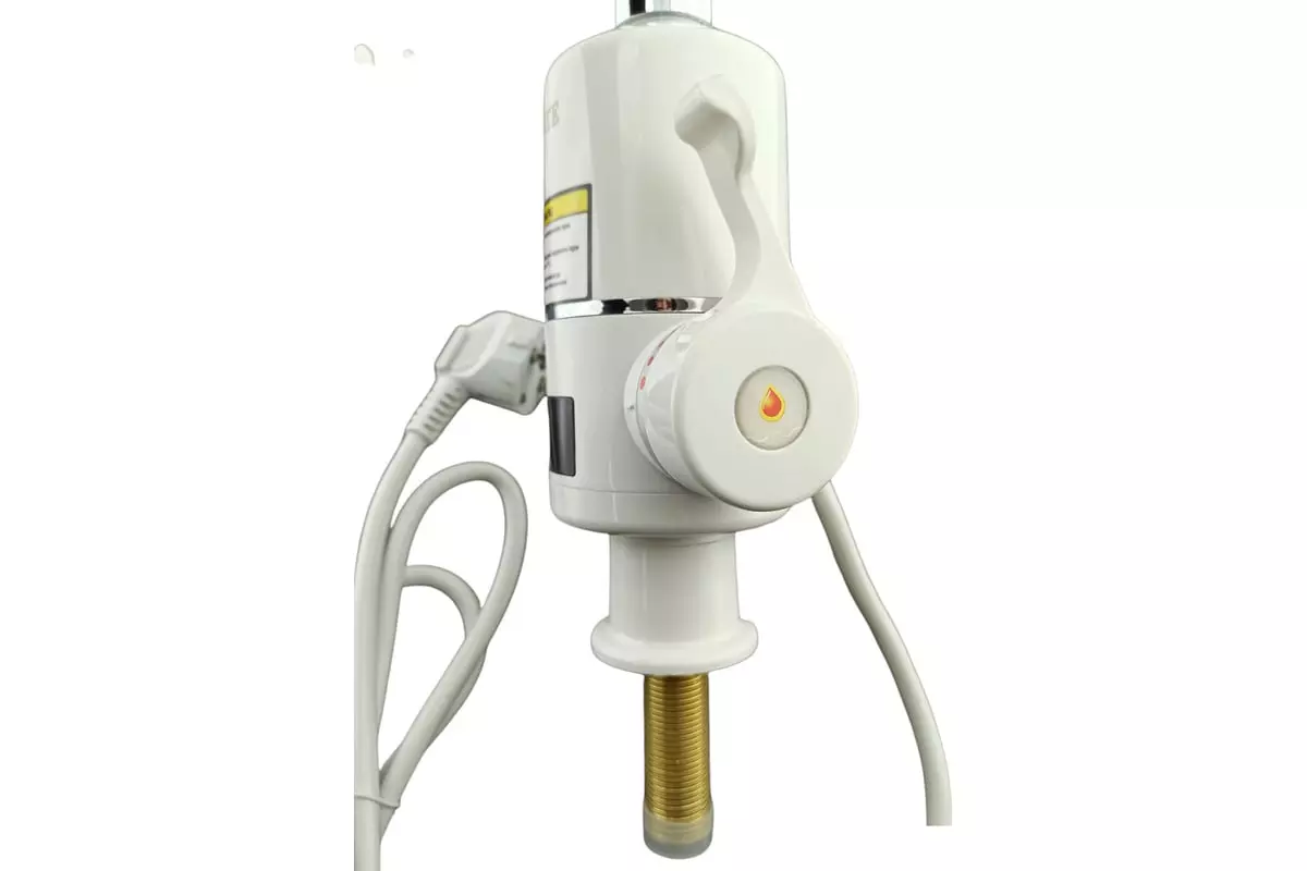 Проточный водонагреватель электрический для кухни с краном 3000 Вт белый/хром OUTE T922