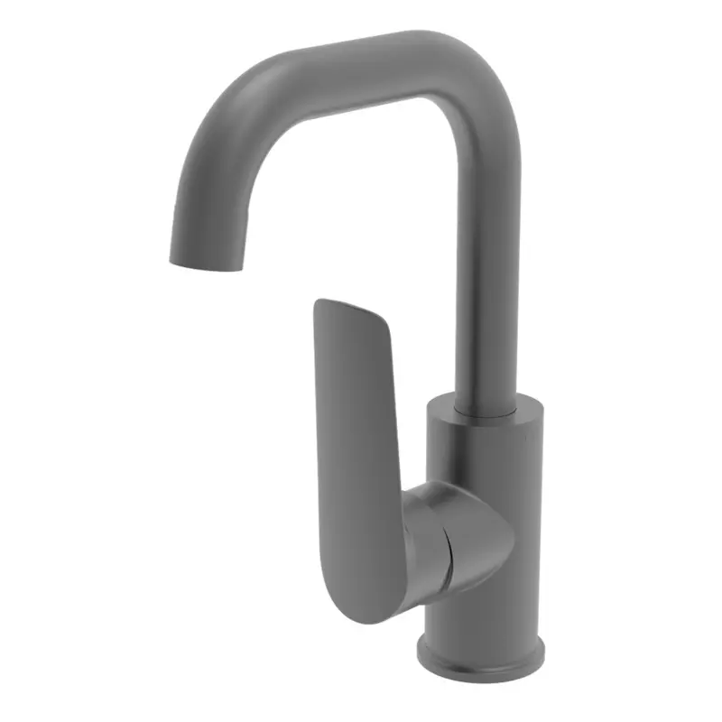 Смеситель для раковины, высокий поворотный излив, графит ESKO Lagos Gun Metal LG26MGM