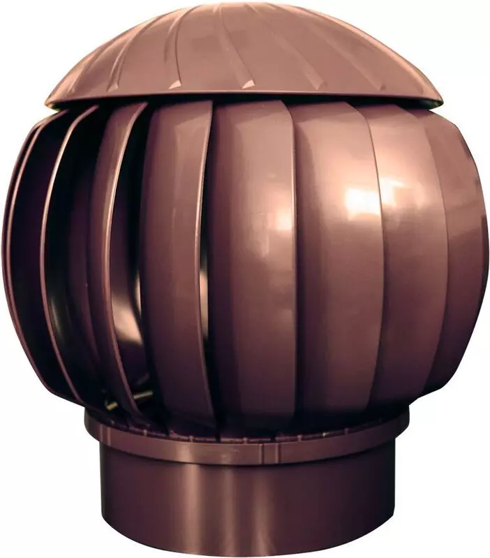 Турбина ротационная D160, вентиляционная, пластик, коричневая (нанодефлектор) RRTV 160 Brown