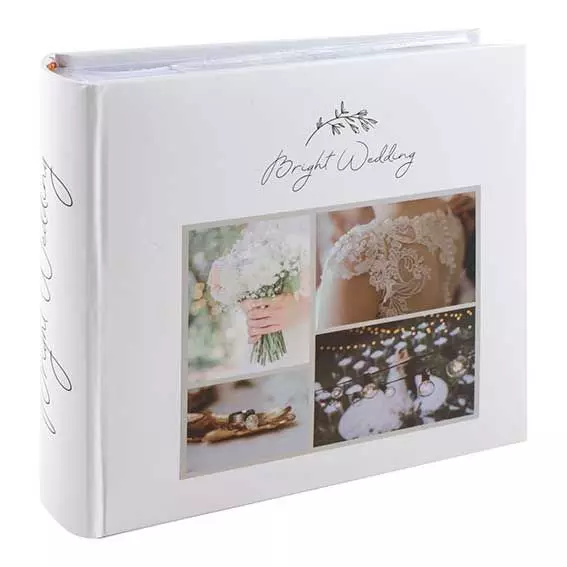 Фотоальбом на 200 фото 10х15 см, бумажные листы, книжный переплет. Bright wedding