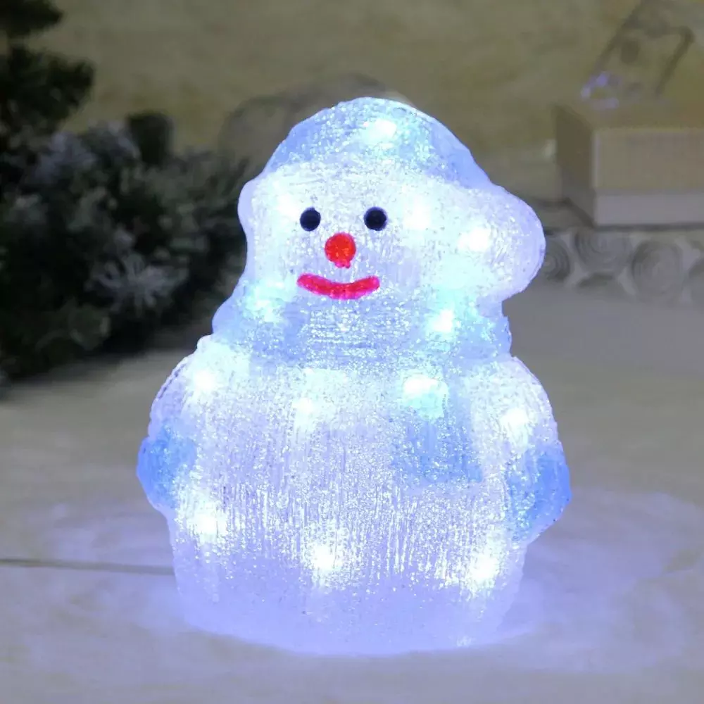 Светодиодная фигура Снеговик в варежках 16х12х21 см 20 ламп белый 183-412