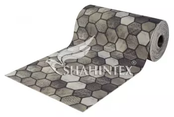 Коврик-дорожка SHAHINTEX DIGITAL PRINT (15) &quot;Мозаика&quot; (1м) (15м2) серый