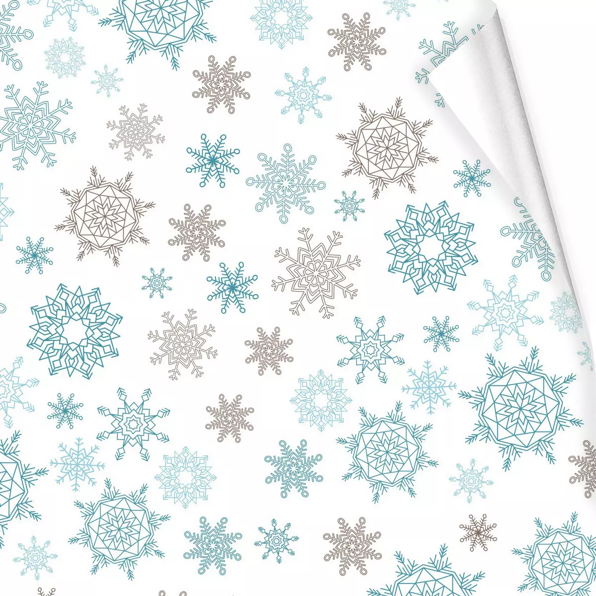 Бумага упаковочная 50х70 см Снежный вальс 214-523
