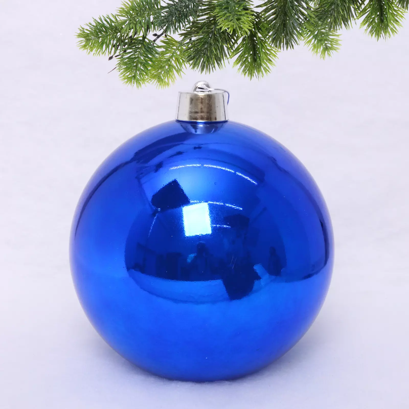 Новогодний шар 25 см глянец синий 204-828