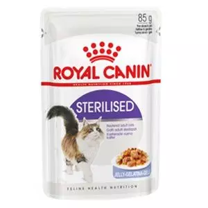 Влажный корм для стерилизованных кошек, в желе, 85 г, Royal Canin Sterilised