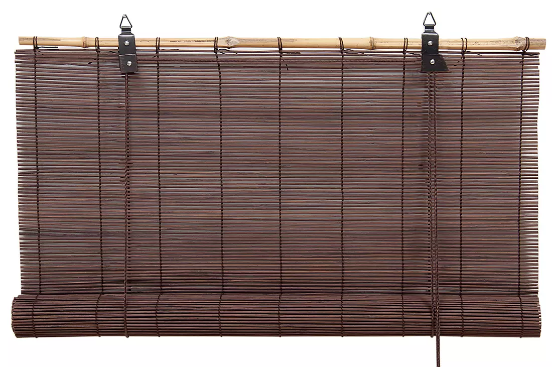 Рулонная штора бамбук 120*160 см шоколад Bamboo 012