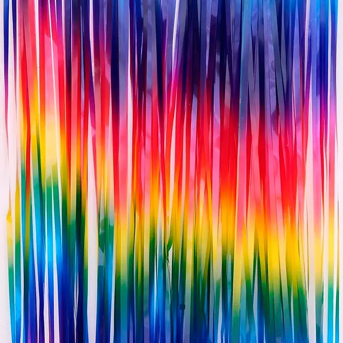 Фольгированный занавес для фотозоны Радуга 100х200 см S1442