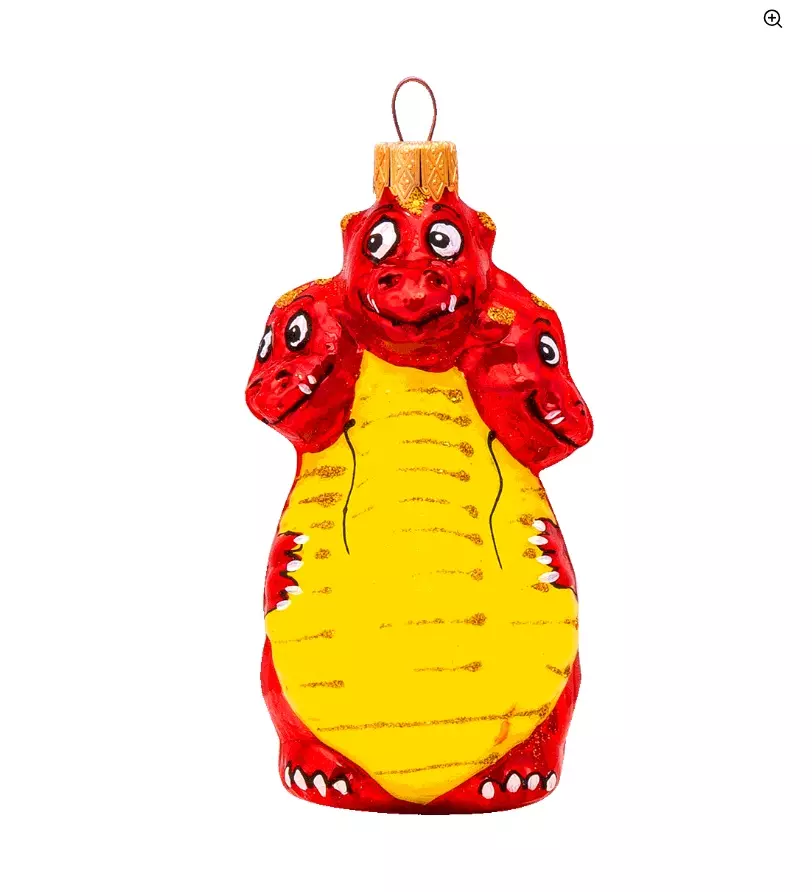 Елочное украшение Волшебный дракон 2 (Символ года), в подарочной упаковке, h-11 см