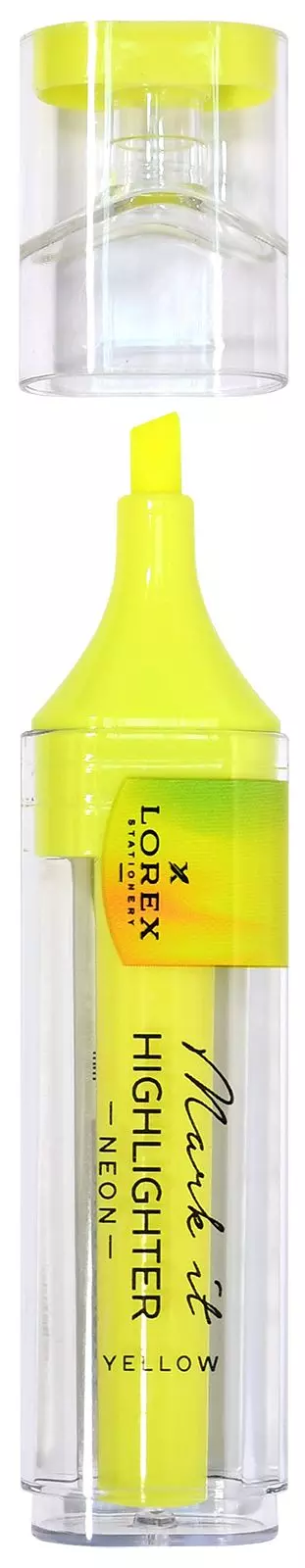 Маркер текстовый LOREX Mark it NEON 1-5 мм желтый неон, скошенный