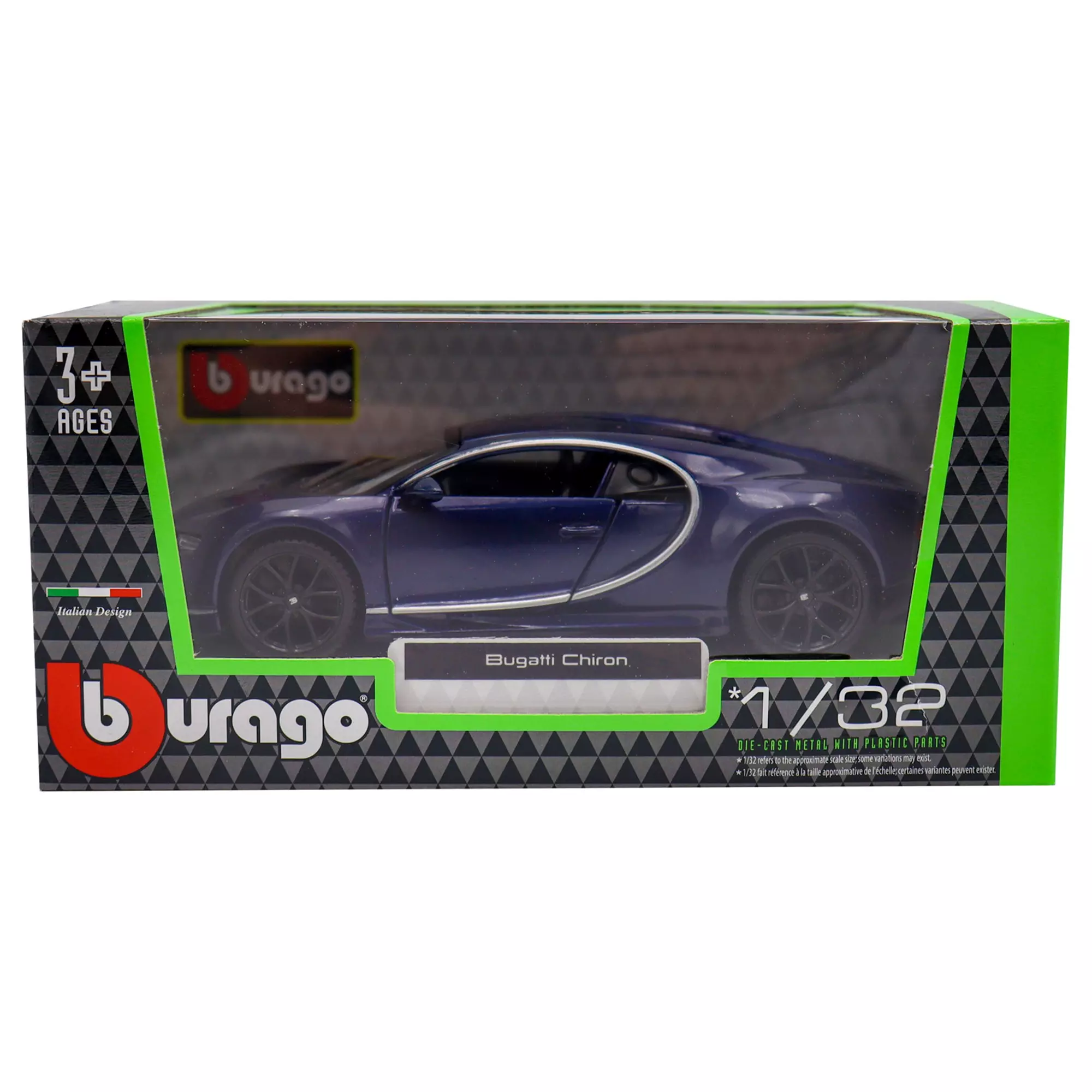 Машинка die-cast Bugatti Chiron Bburago 1:32, тёмно-синяя 18-43060 — купить  по выгодной цене в интернет-магазине Колорлон