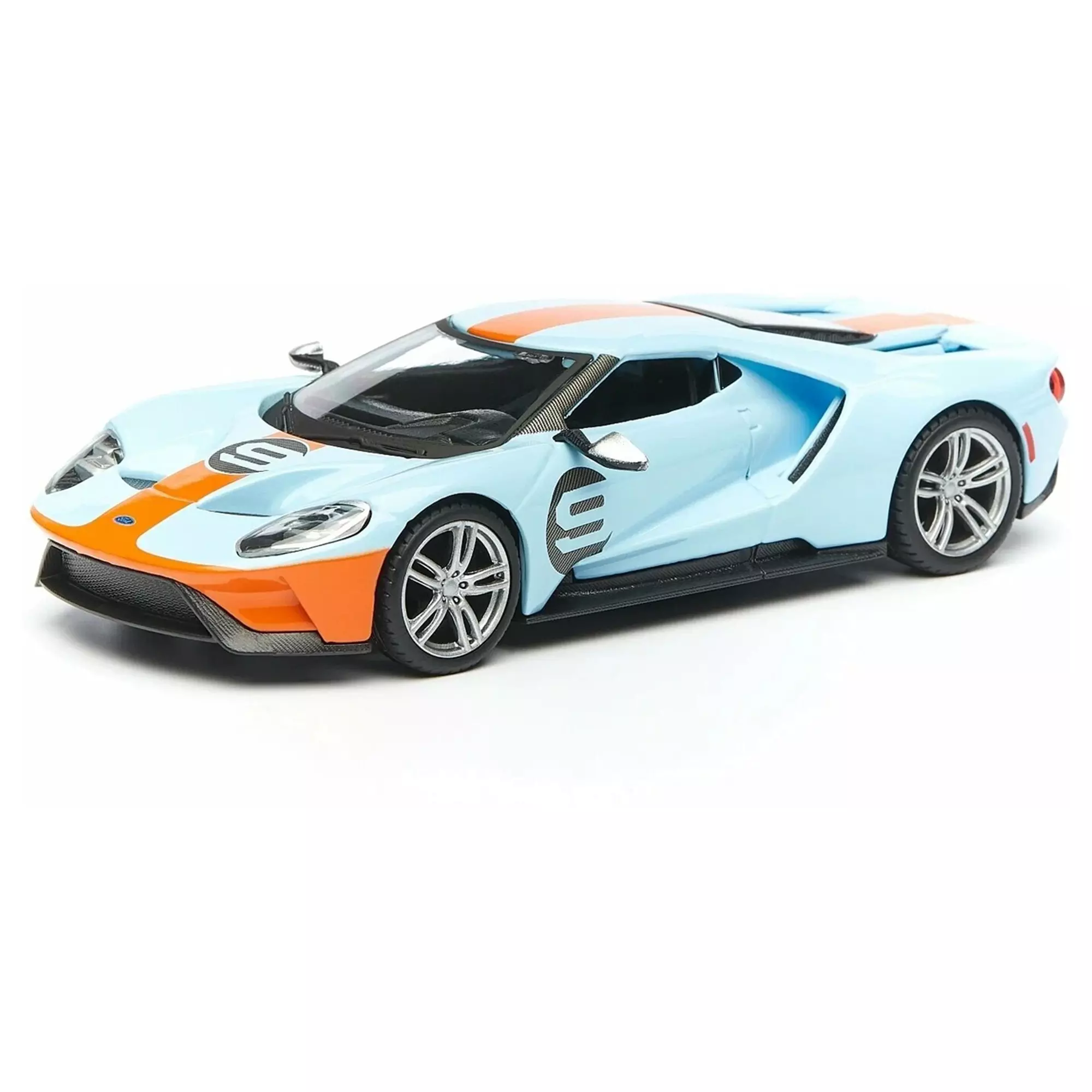 Машинка die-cast Ford GT 2019 Bburago 1:32, оранжево-голубая 18-43043