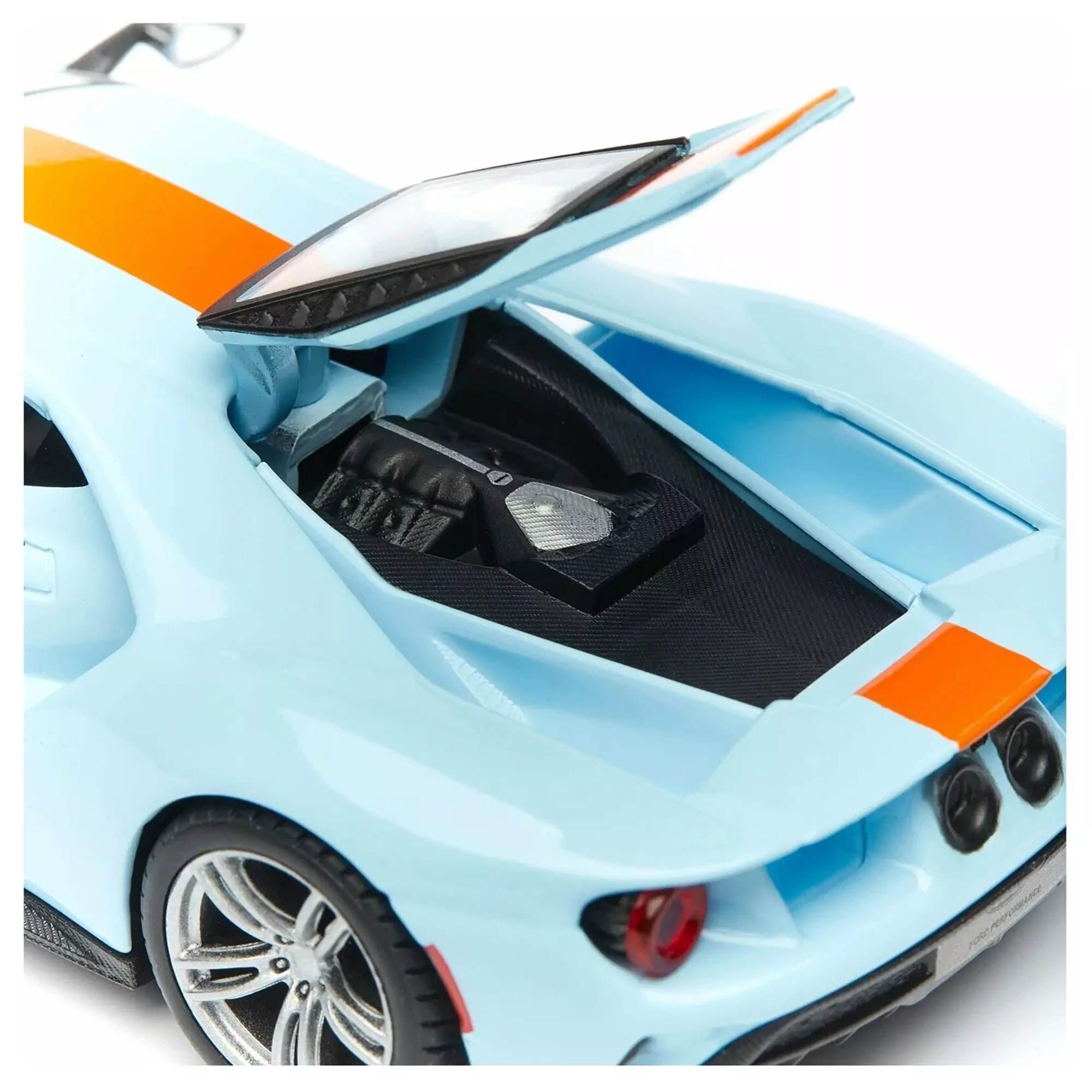 Машинка die-cast Ford GT 2019 Bburago 1:32, оранжево-голубая 18-43043