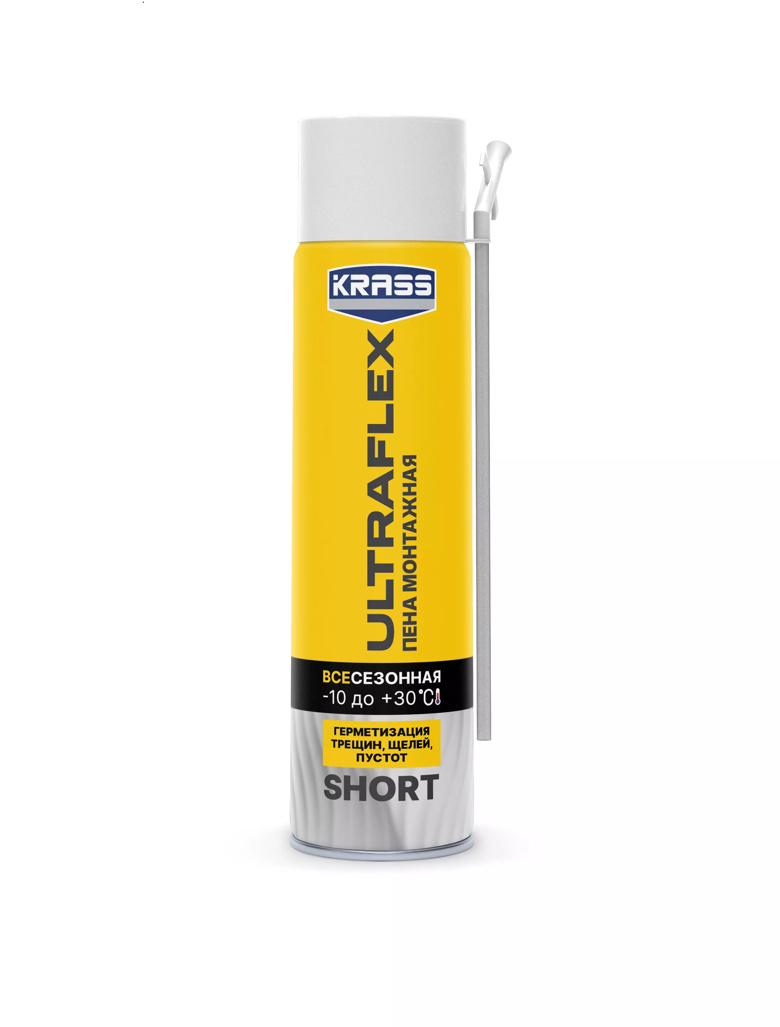 Пена монтажная всесезонная Krass Ultraflex Short 0,35 л