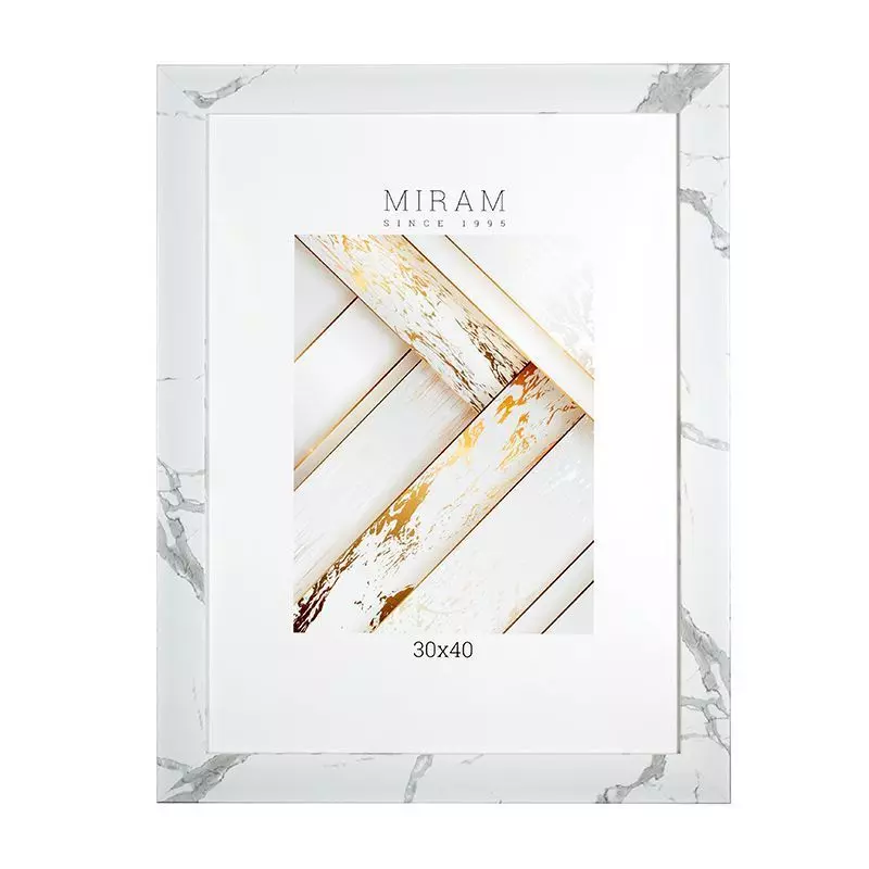 Фоторамка 30х40 см белый мрамор 651675-15 Мирам