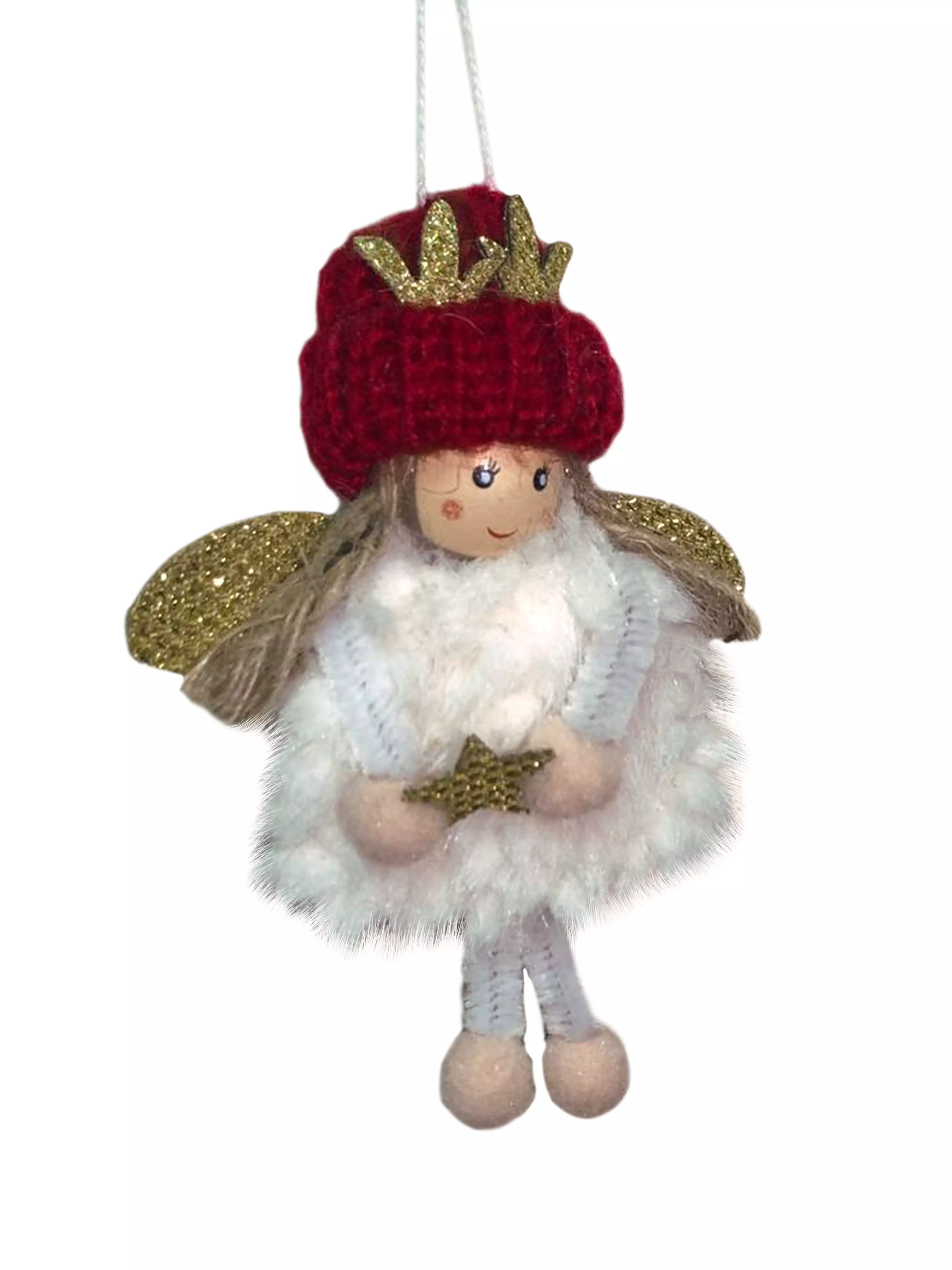 Новогоднее подвесное украшение (полиэстер, древесина тополя) / 7x2x11см 95289