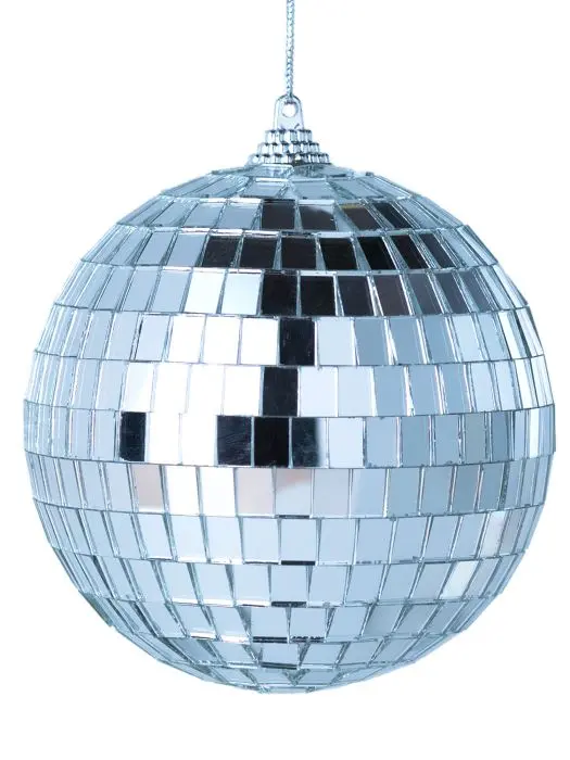 Новогодний шар Серебяный Блеск, пенопласт и стекло, 8x8x8 см, 89185
