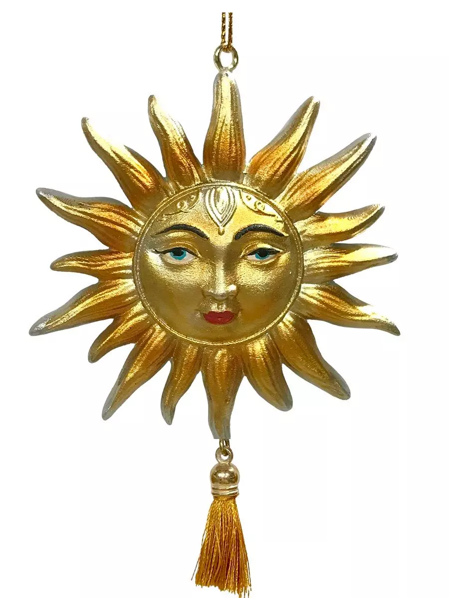 Новогоднее подвесное украшение из полирезины с декором из полиэстера / 2*8*8см 95514