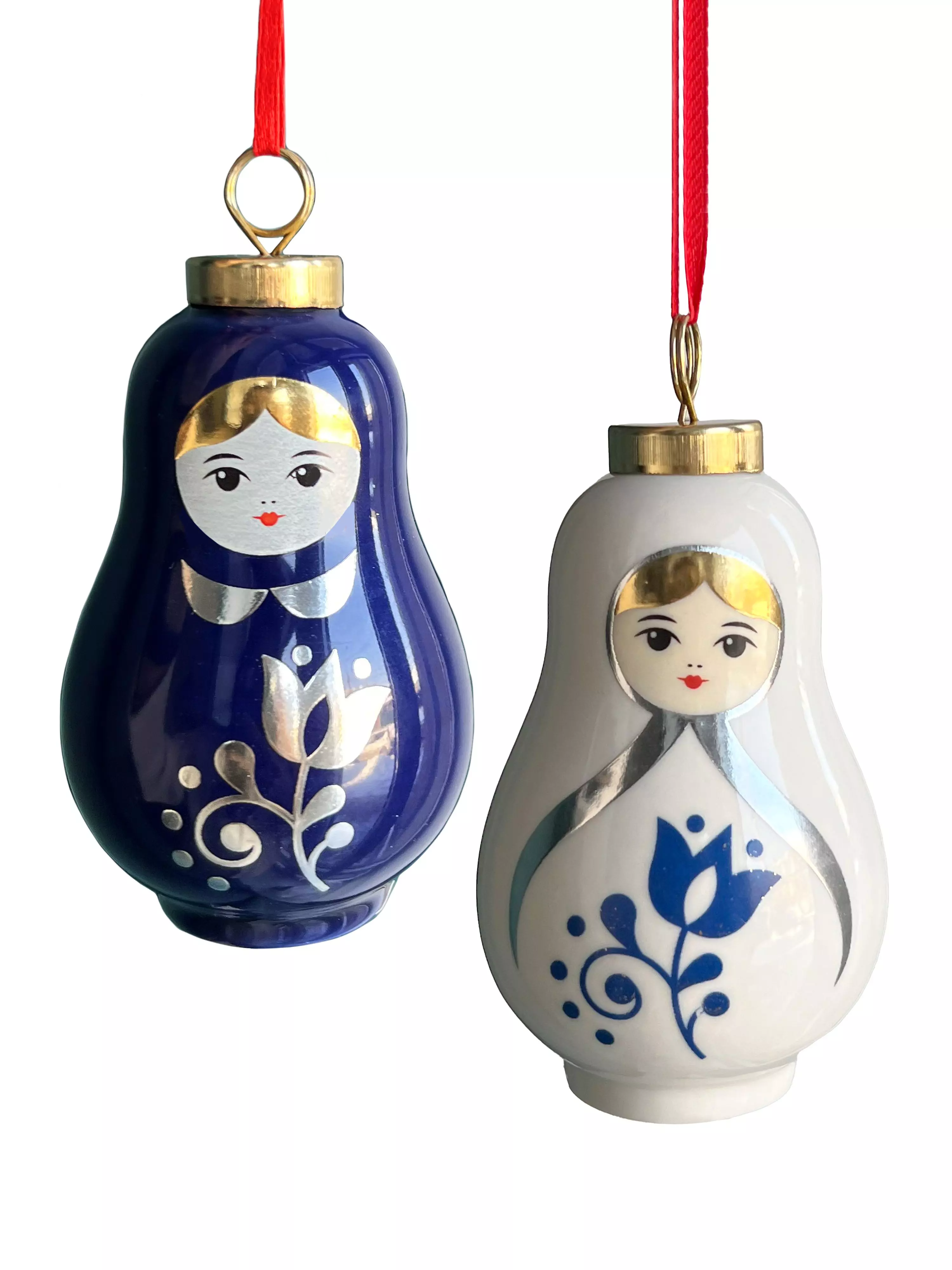 Новогоднее подвесное украшение из фарфора, набор из 2 шт / 6х10,7х6см 94954