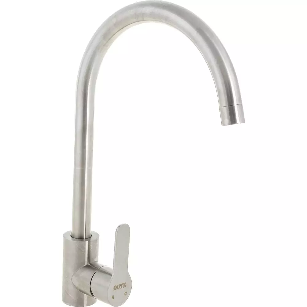 Смеситель для кухни, высокий излив, сатин, T40113B OUTE, нерж. сталь
