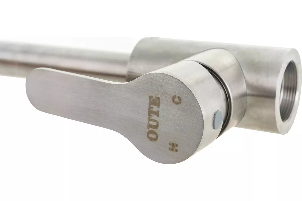 Смеситель для кухни, высокий излив, сатин, T40113B OUTE, нерж. сталь