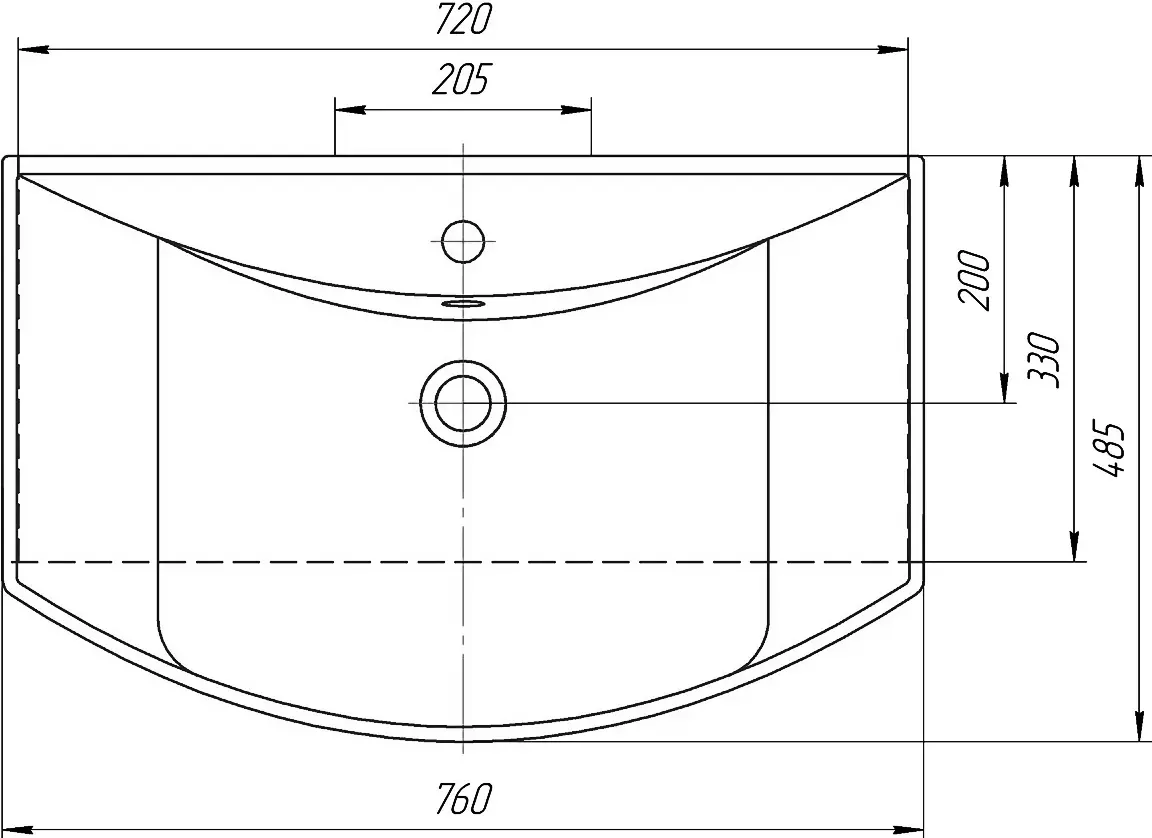 Тумба с раковиной напольная AQWELLA БАРСЕЛОНА T7 Ba-L.01.07.К, 2 ящ. белый + рак. Стиль 75