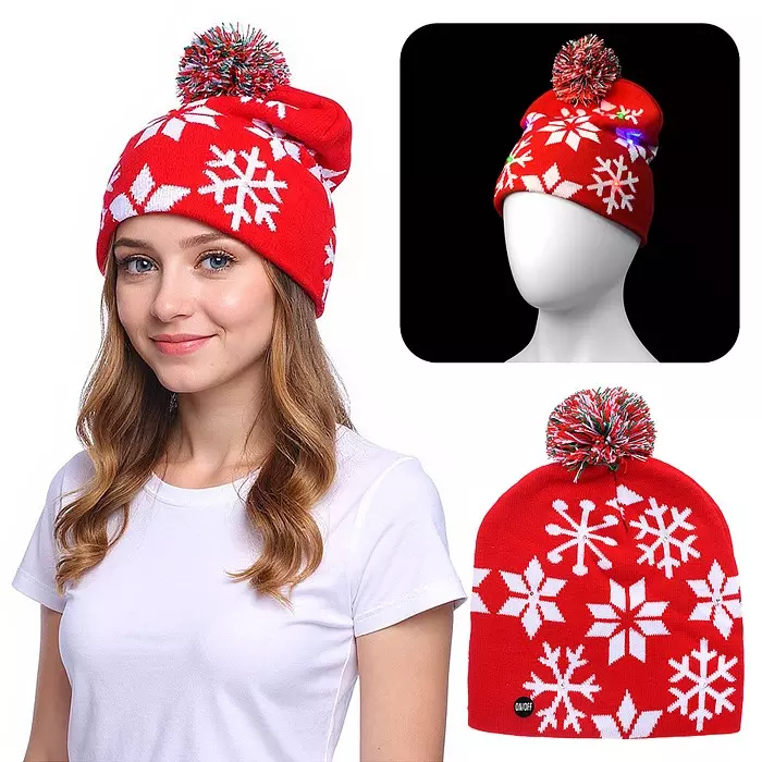 Новогодняя шапка с подсветкой Новогодняя сказка 00-6853