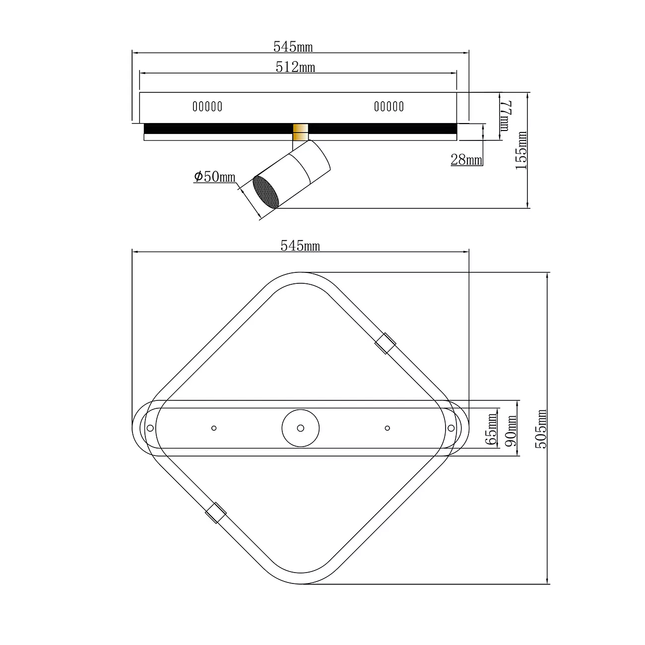Люстра светодиодная 31+3Вт 3000-6500К пульт хром Escada 10280/1