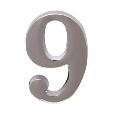 Номер на дверь &quot;9&quot; хром &quot;АЛЛЮР&quot; металл