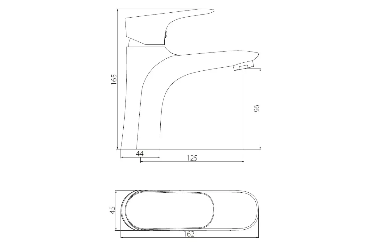 Смеситель для раковины без дк RedBlue 460210000 Palace Grand,