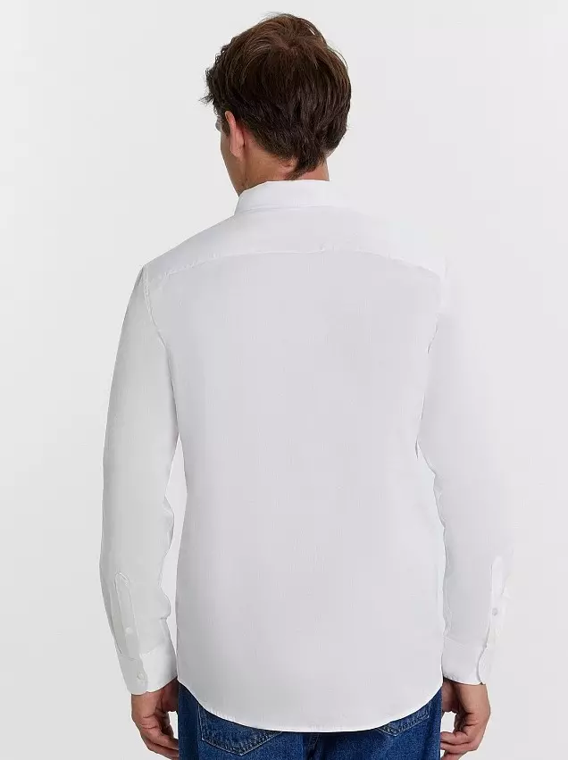 Сорочка с длинным рукавом мужская Mark Formelle 121912 белый, р-р 104-188 (52 / XL)