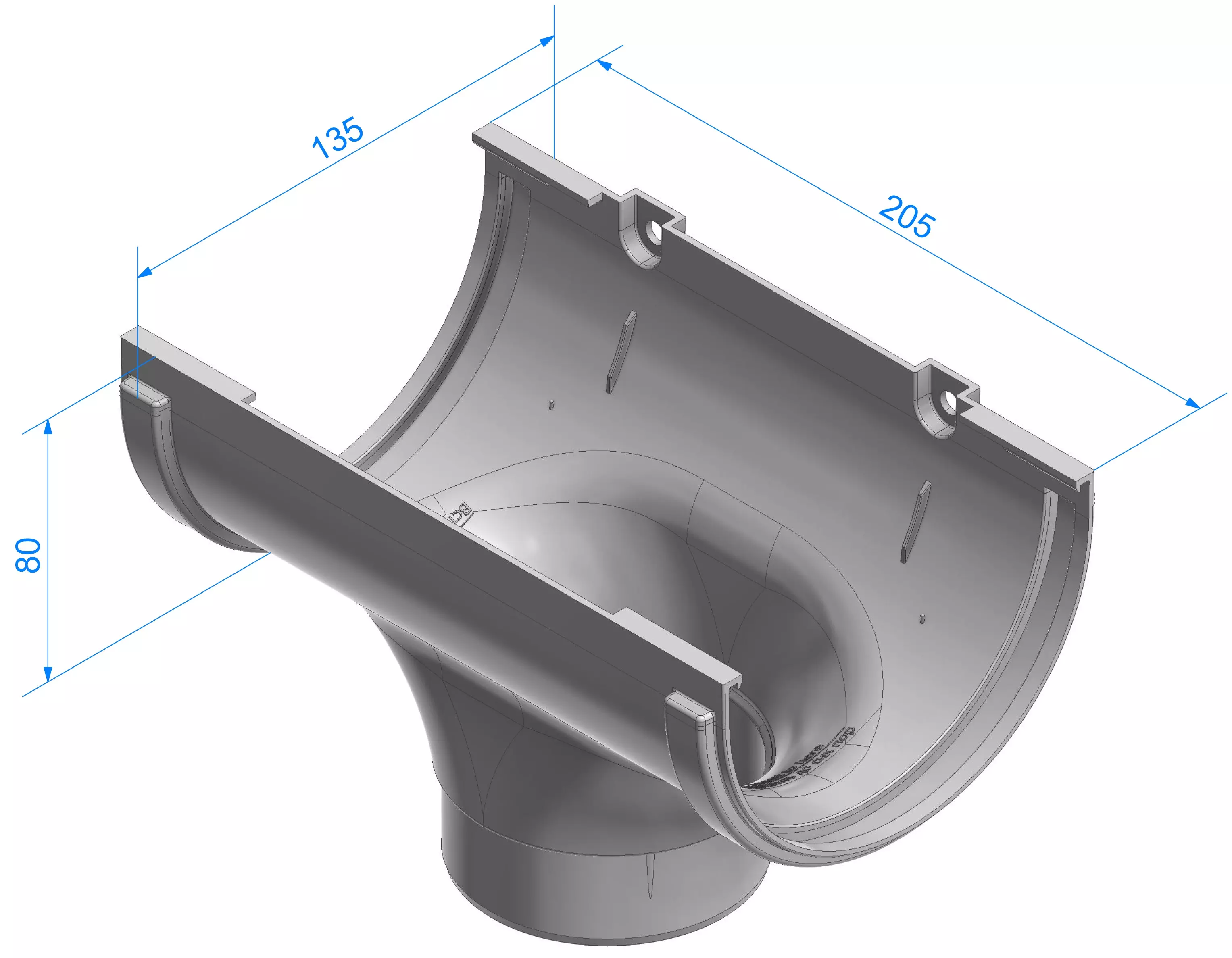Воронка водосточная пластиковая Docke Standart d120 мм темно-коричневый