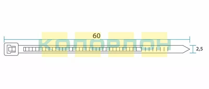 Хомуты нейлоновые 2,5х60мм 100шт белые REXANT 07-0060