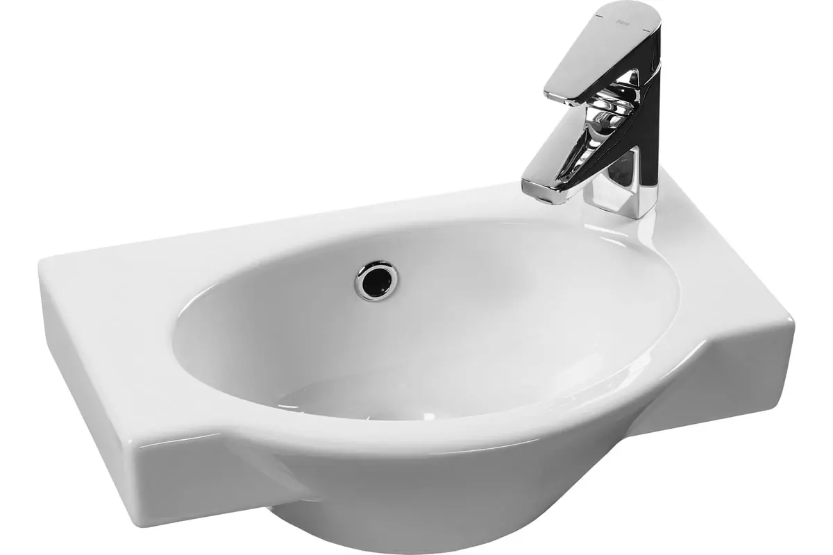 Маленькая раковина подвесная 45х28х17 см Santek Форум 45 1.WH11.0.545 отверстие под смеситель справа